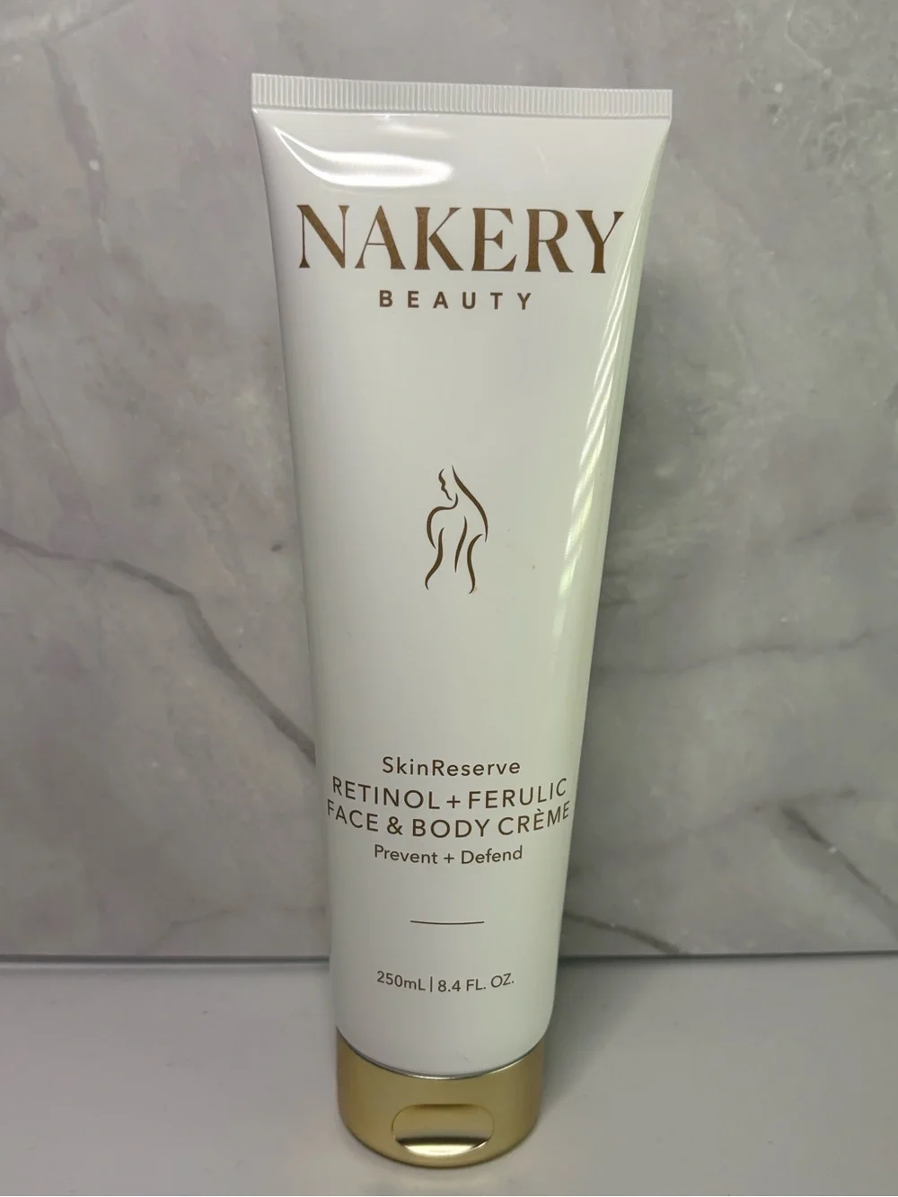 NEW/Sealed NAKERY Beauty SkinReserve Retinol + Ferulic Face & Body Crème 250 mL